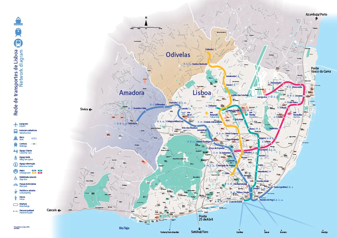 Mapa Metro Lisboa